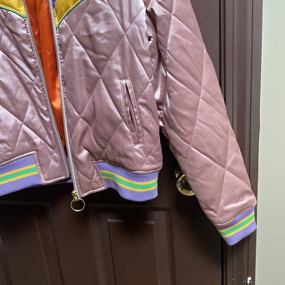 Classic Rock Couture Rising Sun Bomber Jacket Dusted Pink size M - Picture 17 of 17